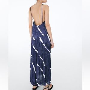 Zara Straight neck satin effect midi dress 💕NWT